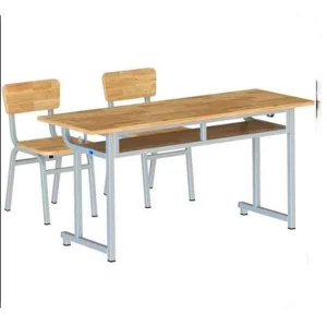 Bàn Học Sinh 2 Ghế Rời Gỗ Cao Su BHS453