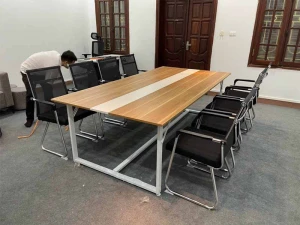 Bàn họp chân sắt 2m4