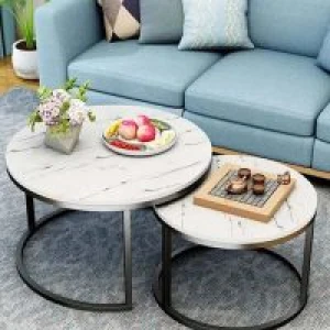 Bàn Trà Đôi Mặt Đá Sofa BTD451