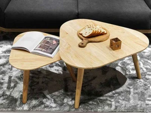 Bàn Trà Tam Giác Đôi Gỗ  BT12
