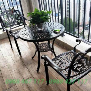 Bộ Bàn 2 Ghế Nhôm Đúc Ban Công Nhập Khẩu ND211