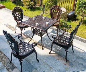 Bộ Bàn 4 Ghế Nhôm Đúc Hoàng Gia ND4323