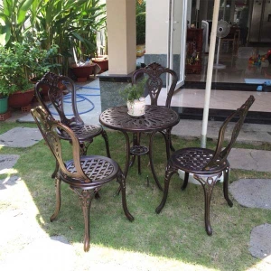 Bộ Bàn 4 Ghế Nhôm Đúc Sân Vườn 012