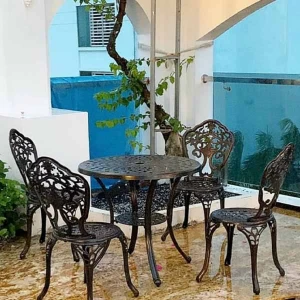 Bộ Bàn 4 Ghế Nhôm Đúc Sân Vườn BG12 ( Nhập khẩu )