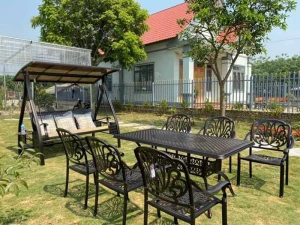 Bộ Bàn 6 Ghế Nhôm Đúc Ngoài Trời ND6150