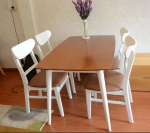 Bộ Bàn Ăn 4 Ghế Mango Màu Trắng