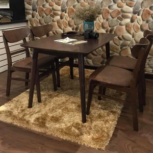 Bộ Bàn Ăn 4 Ghế Màu Nâu