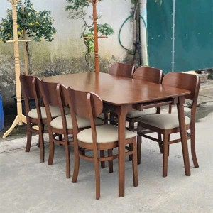 Bộ Bàn Ăn 6 Ghế Butter Gỗ Tự Nhiên BG542