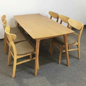 Bộ Bàn Ăn 6 Ghế Gỗ Tự Nhiên GA234