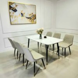 Bộ Bàn Ăn 6 Ghế Loft Trám BG6342