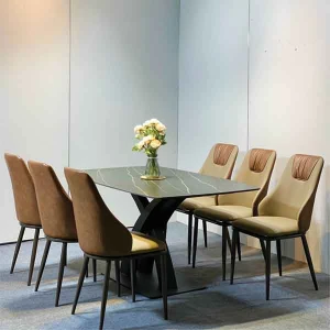 Bộ Bàn Ăn 6 Ghế Mặt Đá Nhập Khẩu LOTUS BA932