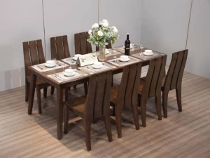 Bộ Bàn Ăn 8 Ghế Gỗ Sồi Vip 8