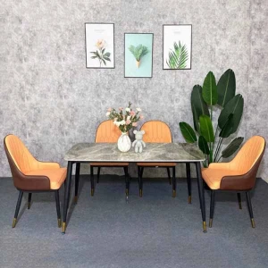 Bộ Bàn Ăn Mặt Đá 4 Ghế Monet