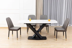 Bộ bàn ăn mặt đá 4 ghế Wizen