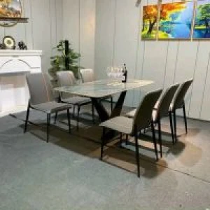 Bộ Bàn Ăn Mặt Đá 6 Hiện Đại BAN6180