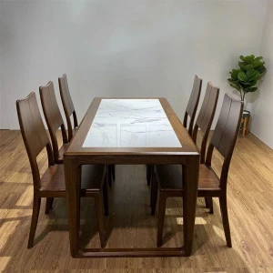 Bộ Bàn Ăn Mặt Đá Gỗ Tần Bì BA4521