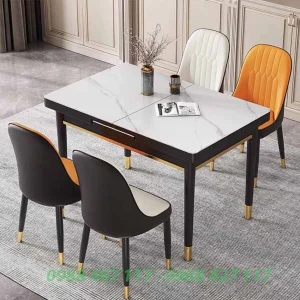 Bộ Bàn Ăn Thông Minh 4 Ghế Kéo Dài BAN412