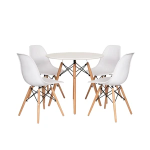 Bộ bàn ghế Eames 4 ghế màu trắng 3583