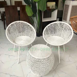 Bộ Bàn Ghế Mây Nhựa MN02