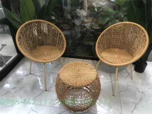 Bộ Bàn Ghế Mây Nhựa MN03