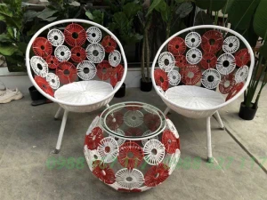 Bộ Bàn Ghế Mây Nhựa MN06