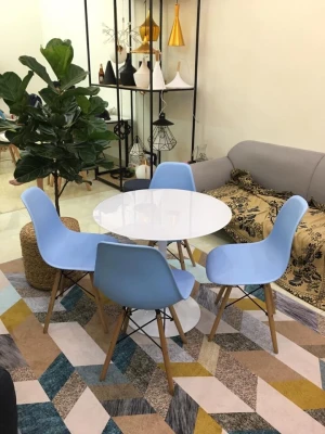 Bộ bàn Tulip ghế Eames Xanh