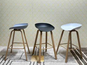 Ghế bar chân sắt giả gỗ (nhiều màu) 6953