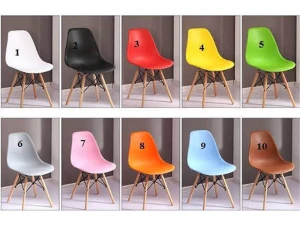 Ghế Eames Nhựa Chân Gỗ 10 Màu