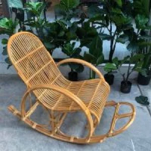 Ghế Thư Giãn Bập Bênh Mây Thật BB652