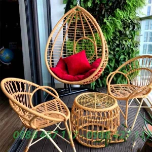 Ghế Xích Đu Ban Công Mây Nhựa XD2803