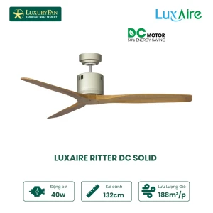 LUXAIRE RITTER DC SOLID WOOD BN