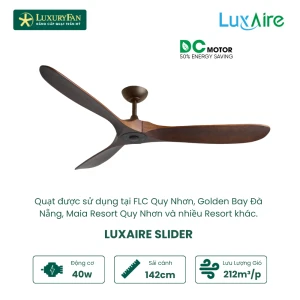 LUXAIRE SLIDER DC SOLID WOOD BL