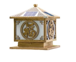 Đèn Trụ Cổng Chữ Phúc Năng Lượng Mặt Trời 30cm TSG-N3101Vb