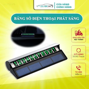 Bảng số điện thoại phát sáng chạy bằng pin nạp bằng năng lượng mặt trời, pin khỏe sáng liên tục 18 tiếng.