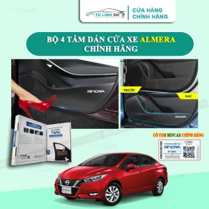 Bộ 4 Tấm dán Tapli xe ALMERA chống trầy xước cửa xe