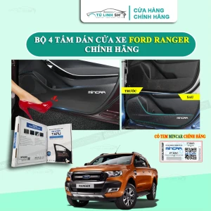 Bộ 4 Tấm dán Tapli xe FORD RANGER chống trầy xước cửa xe, chống xước tapi cửa ô tô bằng Carbon Air Fiber cao cấp