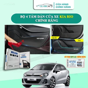 Bộ 4 Tấm dán Tapli xe KIA RIO chống trầy xước cửa xe, chống xước tapi cửa ô tô bằng Carbon Air Fiber cao cấp