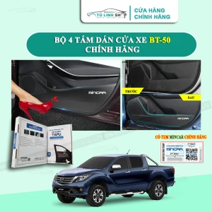 Bộ 4 Tấm dán Tapli xe MAZDA BT50 chống trầy xước cửa xe, chống xước tapi cửa ô tô bằng Carbon Air Fiber cao cấp
