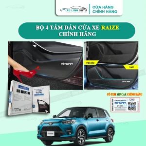 Bộ 4 Tấm dán Tapli xe TOYOTA RAIZE chống trầy xước cửa xe, chống xước tapi cửa ô tô bằng Carbon Air Fiber cao cấp