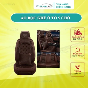 Bộ áo bọc ghế ô tô 6D bằng da cao cấp mẫu 8 - bọc kín ghế