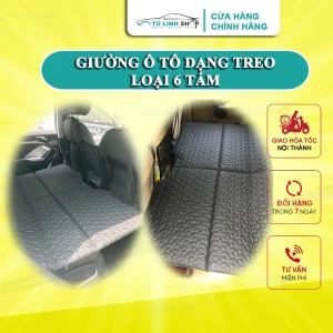 Đệm giường ghế ô tô dạng treo, loại gập gọn 6 tấm cao cấp hơn, không cần bơm hơi, cứng cáp dễ sử dụng