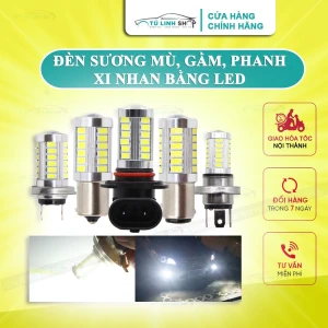 Đèn sương mù ô tô, đèn gầm ô tô LED chuôi H8, H11, 9005, 9006, chip 5630, 33 mắt