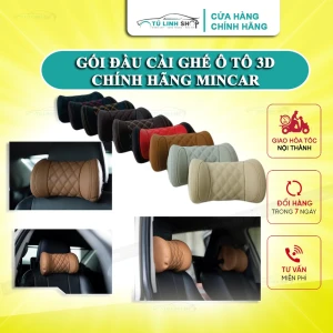 Gối tựa đầu 3D cài ghế trên ô tô cao cấp chính hãng Mincar