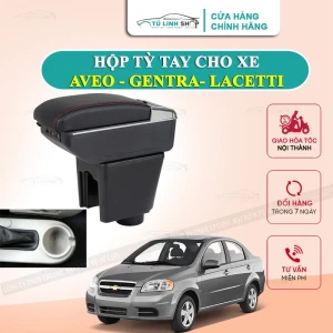 Hộp tỳ tay cho xe Aveo - Gentra - Lacetti tích hợp cổng sạc USB