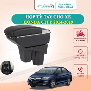 Hộp tỳ tay xe HONDA CITY cao cấp tích hợp cổng sạc USB - Bảo hành 12 tháng