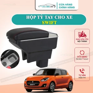 Hộp tỳ tay xe SWIFT cao cấp tích hợp cổng sạc USB - Bảo hành 12 tháng