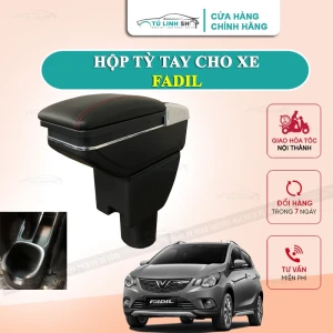 Hộp tỳ tay xe VINFAST FADIL cao cấp tích hợp cổng sạc USB - Bảo hành 12 tháng