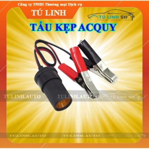 Kẹp ắc quy chuyển đổi sang cổng tẩu, dây dài 1m, dùng cho máy bơm 12v, quạt 12v