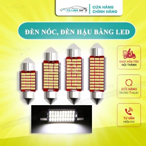 LED trần ô tô C5W canbus mạch đỏ gắn nóc, nội thất xe, biển số full size 31mm, 36mm, 39mm, 41mm chip 3014