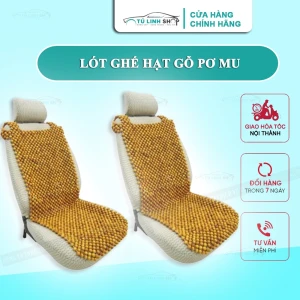 Lót ghế hạt gỗ pơ mu, hạt to, để mộc, vân đẹp và rất thơm